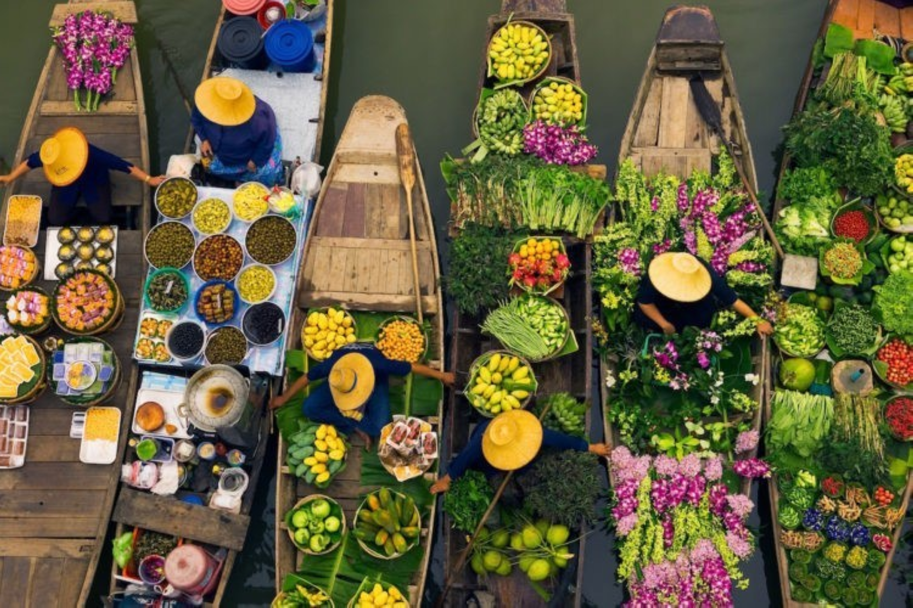 Tien Giang Province Vietnam Floating River 1800x1200