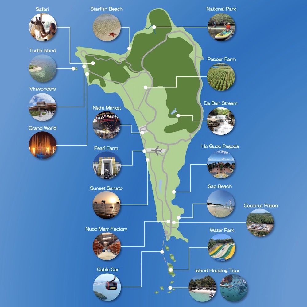 Phu Quoc Sightseeing Map